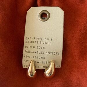 Anthropologie Gold Teardrop Earrings